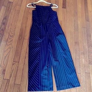 Banana Republic pinstripe cami wide leg one piece NWT